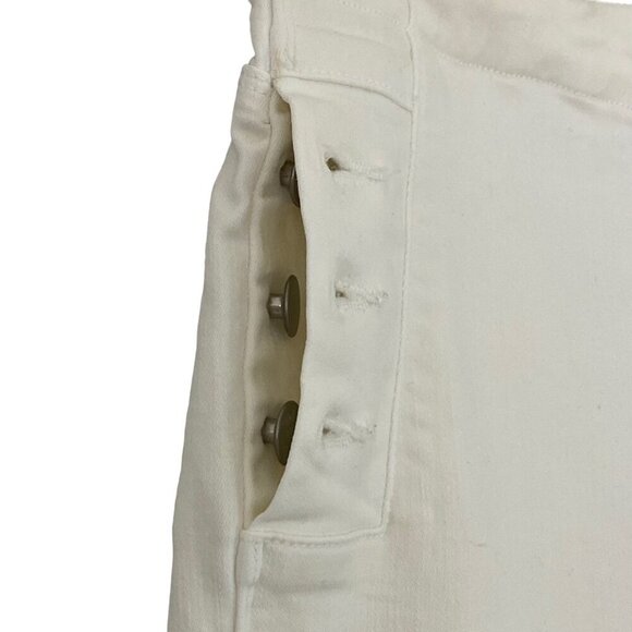 J Brand Natasha Sky High Skinny Jeans Sailor Blanc High Rise Button Fly Size 26 - Picture 5 of 12